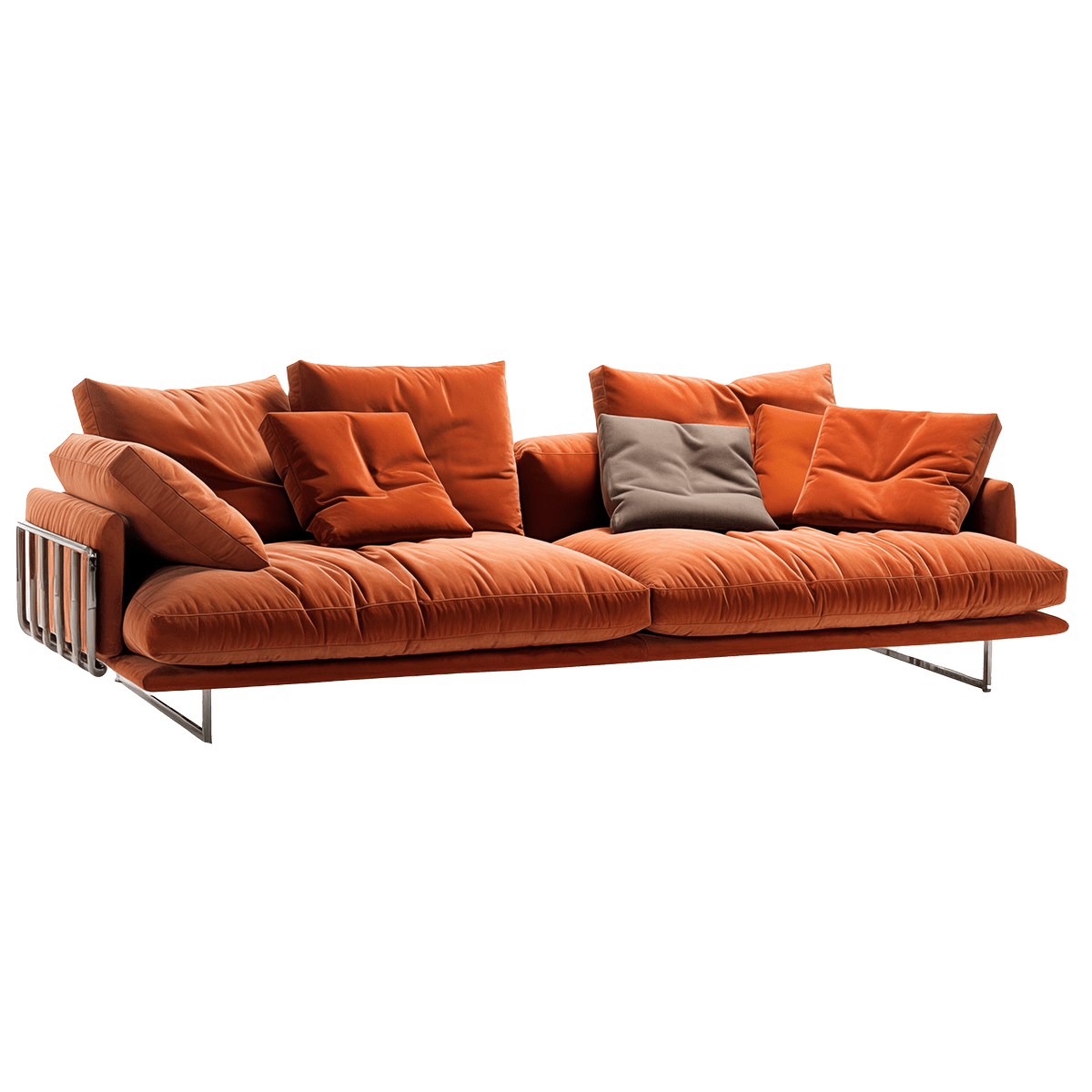 Vintage Cognac Leather Sofa - immagine 3